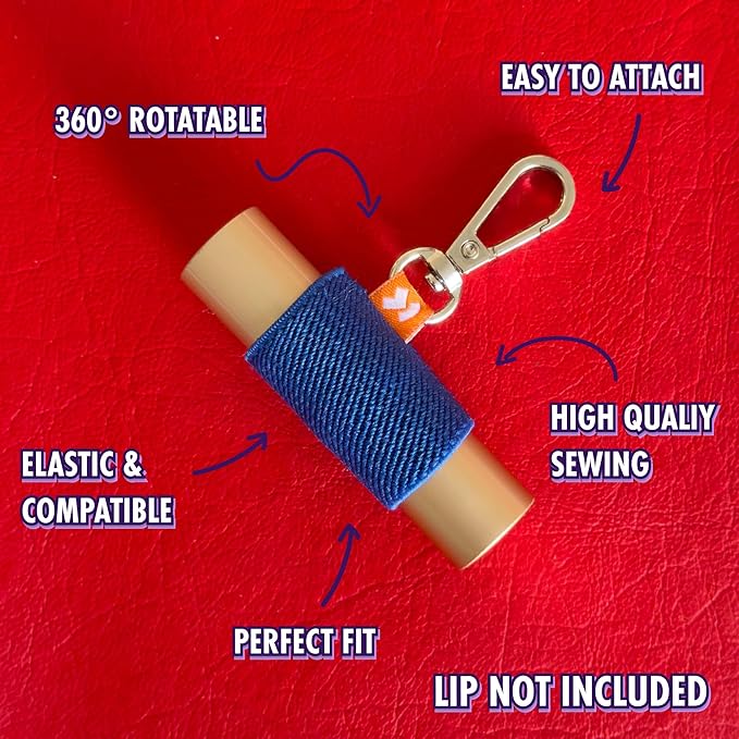 LipBalm Holder with Keychain, Lipstick Holder