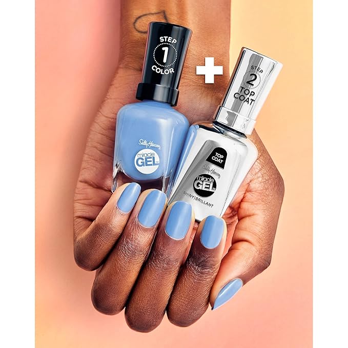 Sally Hansen Miracle Gel™, Miami Ice, Long Lasting, Gel-Like Formula, No UV Lamp Needed, Blue Nail Polish