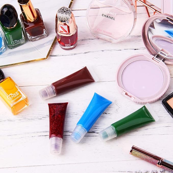 50Pcs 10ml Empty Lip Gloss Tubes Empty Lip Balm Tubes for DIY Lip Gloss Balm Cosmetic