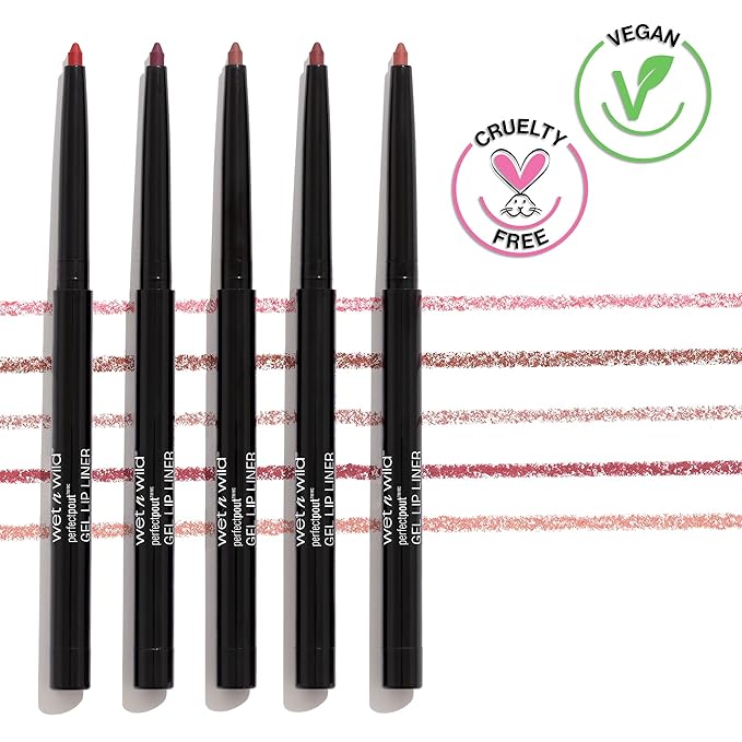 wet n wild Lip Liner Perfect Pout Matte Retractable Gel Lip Liner Pencil, Plum Together (Pack of 2)