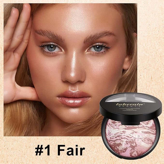 Baked Powder Contour Makeup, Brighten Bronzer Powder, Highlighter