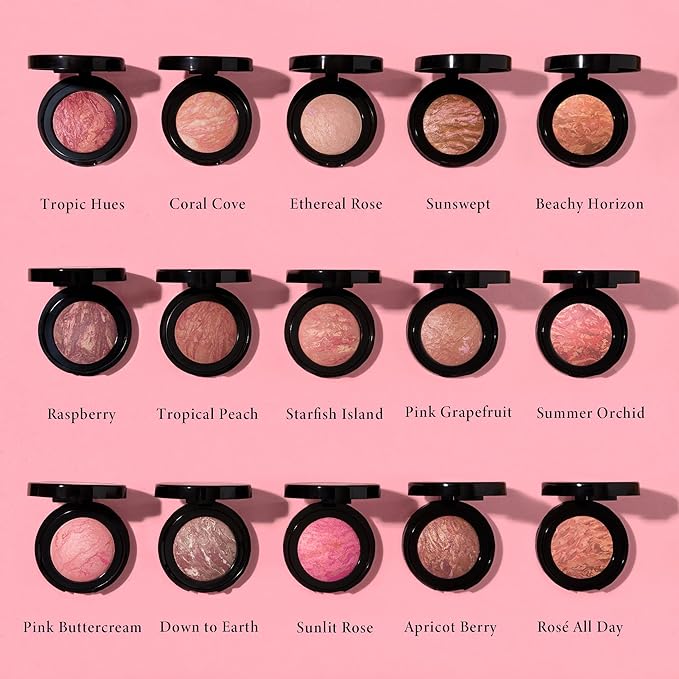 LAURA GELLER NEW YORK Baked Blush-n-Brighten Marbleized Blush + Angled Brush (08 Starfish Island, 47mm)