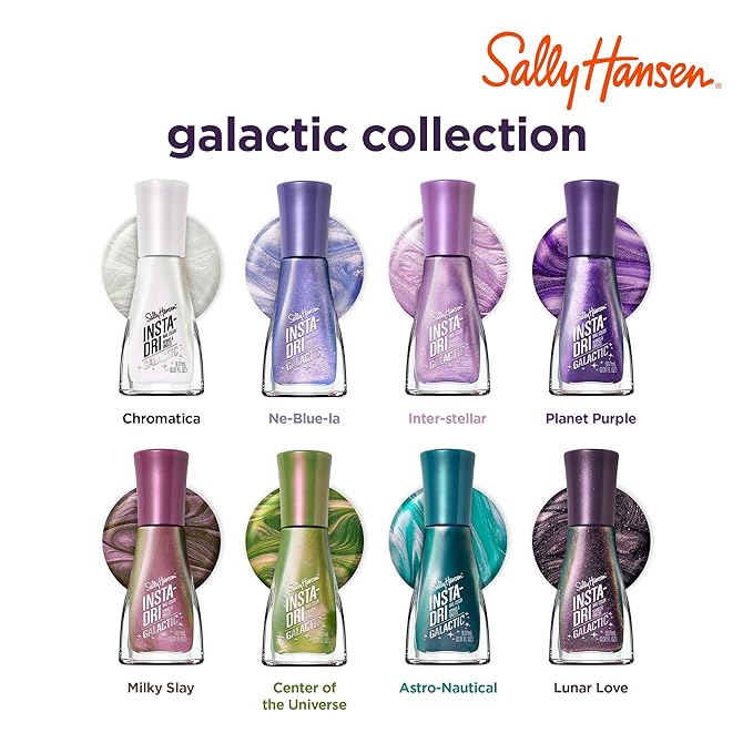 Sally Hansen Insta-Dri® Galactic, Inter-stellar, Quick Dry, Long Lasting, Streak-Free Shine, Metallic Purple Nail Polish