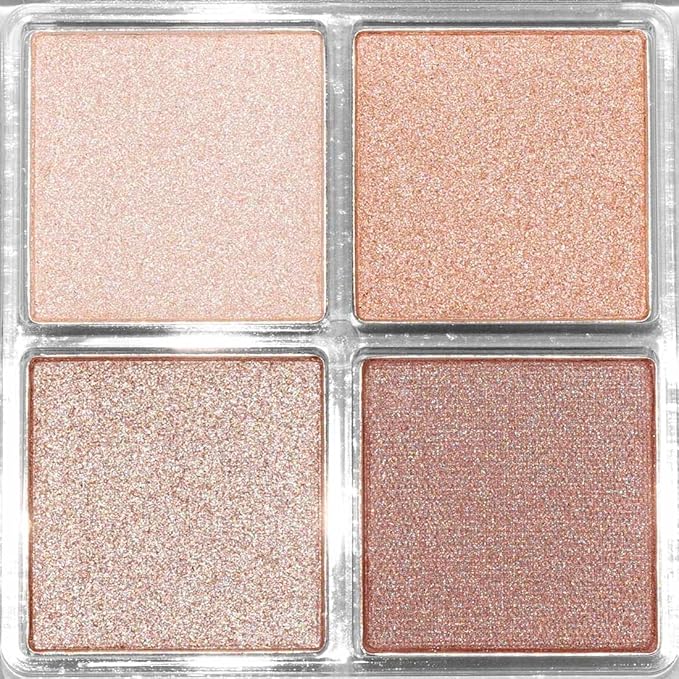 Palladio Eyeshadow Quads, Velvety Pigmented Blendable Matte, Metallic and Shimmer Finishes, Creamy Formula, Four Way Quad Eye Shadow Palette, Talc-Free (Ballerina)