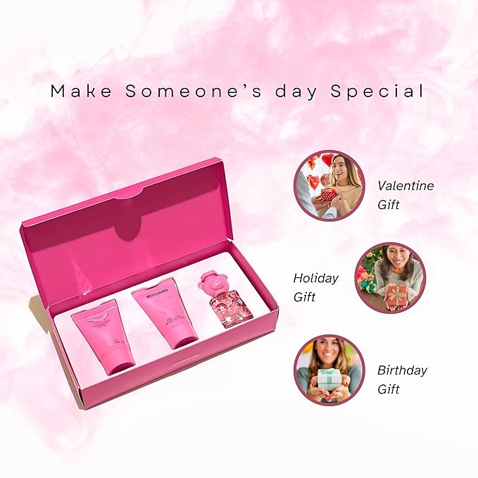 MOSCHINO Toy 2 Bubble Gum 3-Piece Set for Women, (0.17 Oz Eau De Toilette Splash + 0.8 Oz Bath Shower Gel + 0.8 Oz Body Lotion)