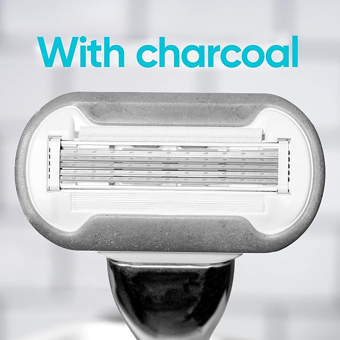 Gillette Venus Extra Smooth Charcoal Women's Razor Blade Refills, 6 Count