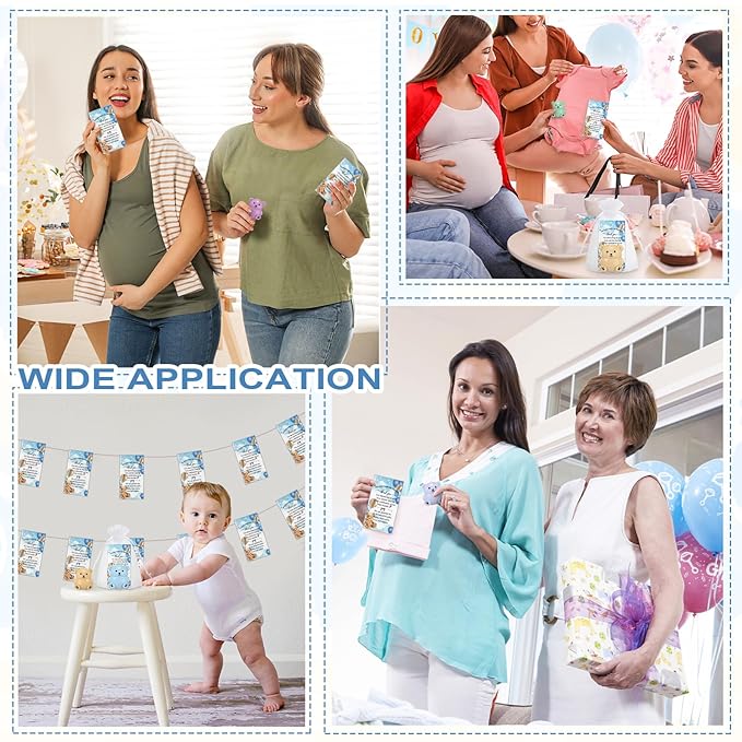 24 Sets Baby Shower Bear Lip Supplies