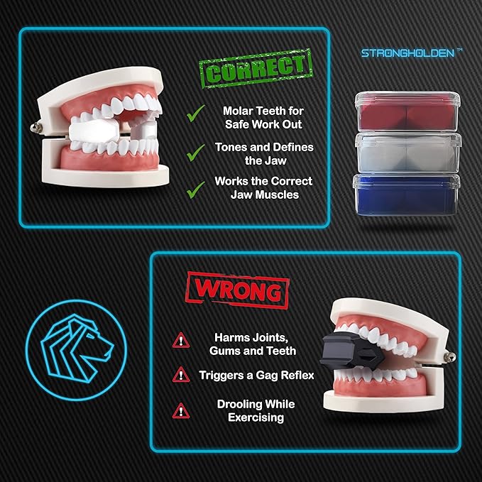 Upgraded Jaw Exerciser for Men & Women - 3 Levels (3 Levels