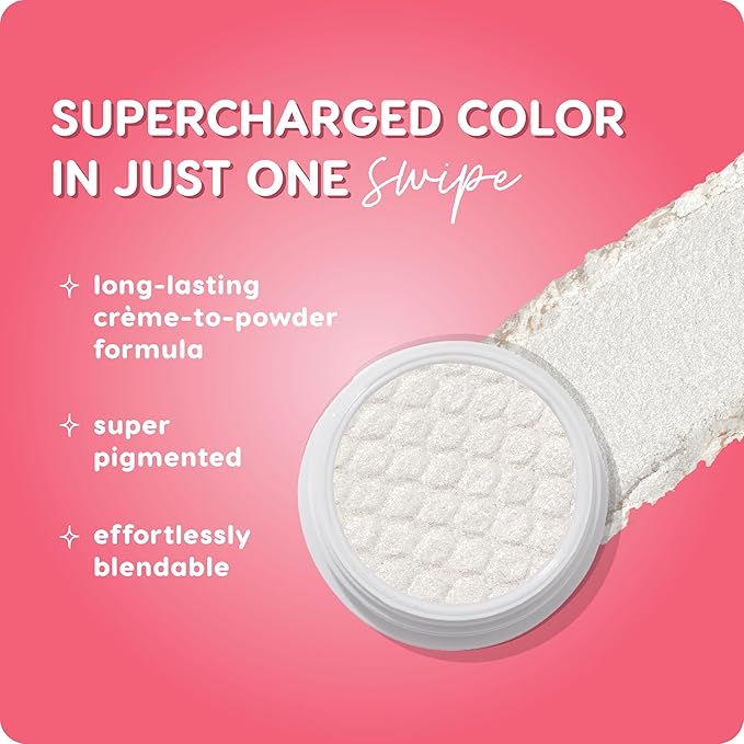 ColourPop Super Shock Shadow - High-Pigment, Crème-Powder Eye Makeup - Single Glitter Eyeshadow with Minimal Fallout and Unique Bouncy Texture - Metallic Icy White Eyeshadow - Tassel (0.07 oz)