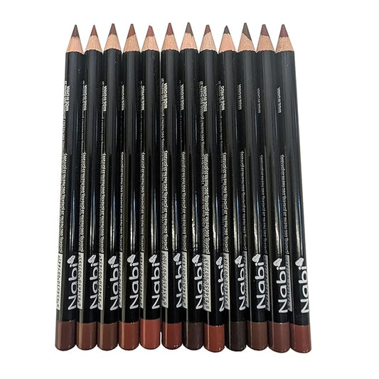 Nabi 12 Pieces, 12 Colors Lip Liner (Browns, 5.5)
