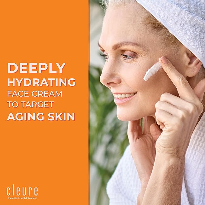 Cleure Hyaluronic Acid & Shea Butter Anti-Aging Night Cream for Sensitive Skin, Gluten, Salicylate, Paraben & Fragrance Free (2 oz, Pack of 1)