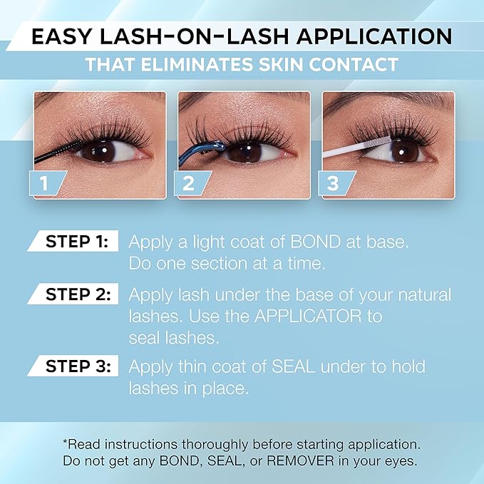 Ardell Seamless Underlash Lash Extension Kit - DIY Lash Clusters, Faux Mink L Curl Individual Lashes, Eyelash Extension for Natural Look Lash Kit, 32 Count, 1-Pack