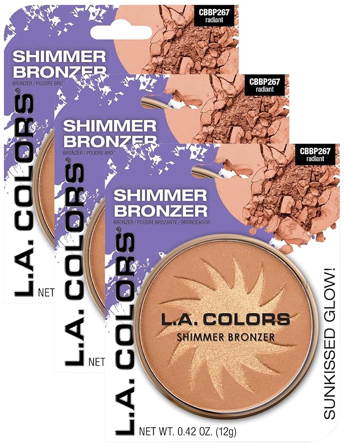 L.A. COLORS Shimmer Bronzer, 1 Ounce (Pack of of 3)