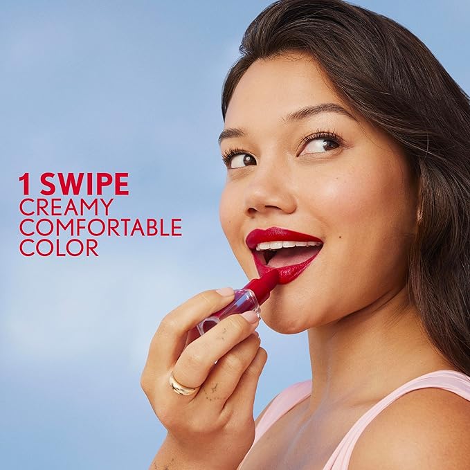 COVERGIRL Clean Lip Color, Enchantress Blush, Satin Finish, Squalane, Avocado & Aloe, Carmine-Free, Non-Drying, 0.12oz