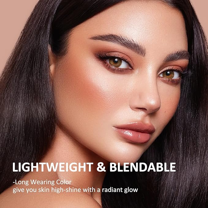 Boobeen 3 Colors Baked Shimmer Highlight & Blush