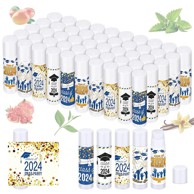 Dunzy 50 Pcs Graduation Party Lip Moisturizing