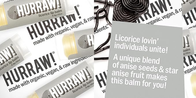 Hurraw! Licorice Lip Balm: Organic, Certified