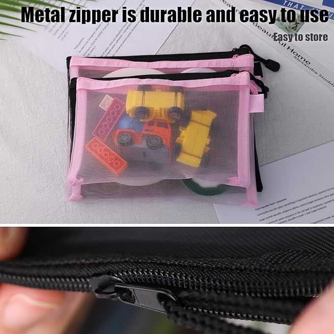 Koogel 12pcs mesh cosmetic bags,