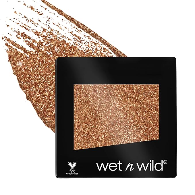 wet n wild Color Icon Eyeshadow Glitter - Ultra-Pigmented, Vitamin E Infused for a Silky-Smooth Moisturizing Application, Cruelty-Free & Vegan - Toasty
