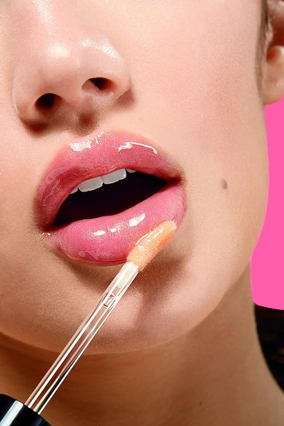 e.l.f. Lip Plumping Gloss, Hydrating, Nourishing, Invigorating, High-Shine, Plumps, Volumizes, Cools, Soothes, Champagne Glam, Shimmer, 0.1 Oz