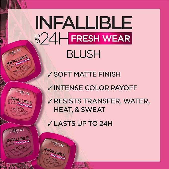 L'Oreal Paris Infallible Up to 24H Fresh Wear Berry 15, 0.31 Oz