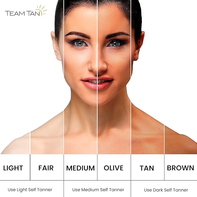 Team Tan Self Tanning Water - Vitamin Infused Self Tanner Mist for Hydrating Face and Body, Sunless Tanning Spray for Fake Tan, No Streaks, Orange Tints or Nasty Smell (Light)