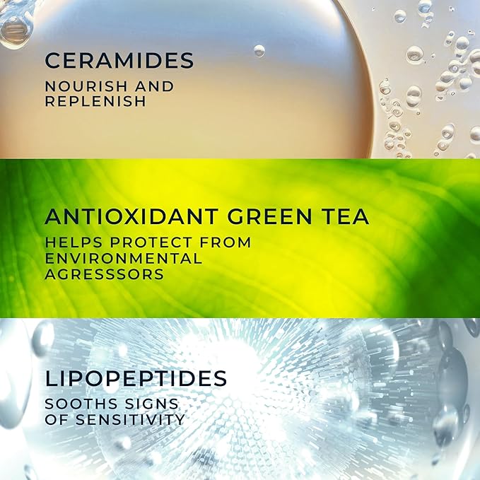 RoC Barrier Renew Night Moisturizer with Ceramides & Antioxidant Green Tea and Lipo Peptides to Renew Skin Barrier, (2.5 oz) with Retinol Eye Cream Packette