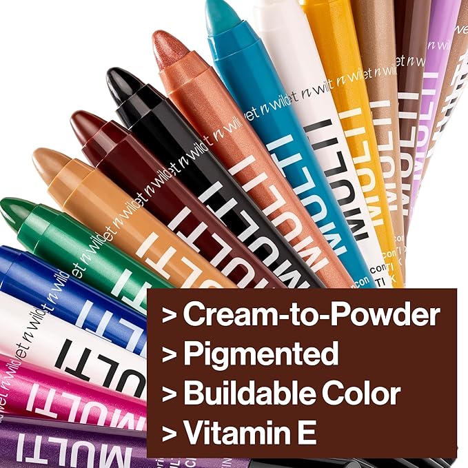 wet n wild Color Icon Cream Eyeliner Eyeshadow Multi-Stick, Moisturizing, Nourishing Velvety Cream-to-Powder Buildable & Blendable Formula, Cruelty-Free & Vegan - Cheat Day