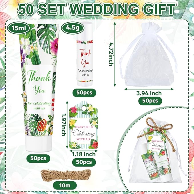 200 Pcs Baby Shower Wedding Party Tag(Tropical)