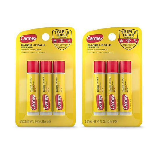 Carmex Medicated Lip Balm Sticks, Lip