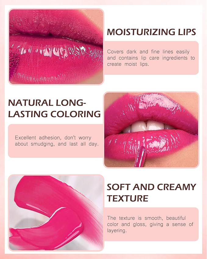 2 Colors Lip Tint Stain Duo, Moisturizing Water Moisturizing