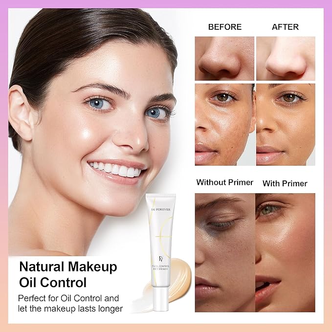 FV Oil-Control Primer, Long-Lasting Hydrating Formula with Matte