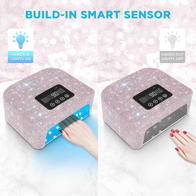 Cordless uv nail lamp, rechargeable