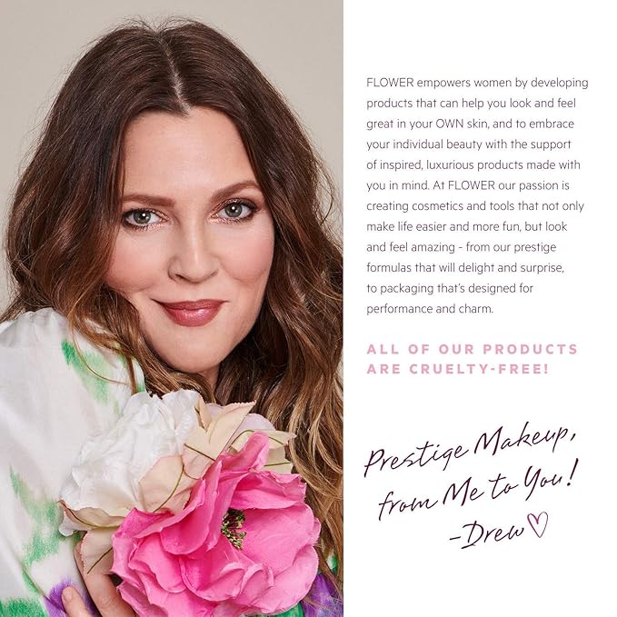 FLOWER Beauty By Drew Barrymore Liquid Blush Makeup Bomb Color Drops -Silky Lightweight Formula + Gel Cream Blush for Cheeks - Radiant + Glossy Finish - Buildable + Lightweight Formula - Cruelty-Free + Vegan (Bitten)