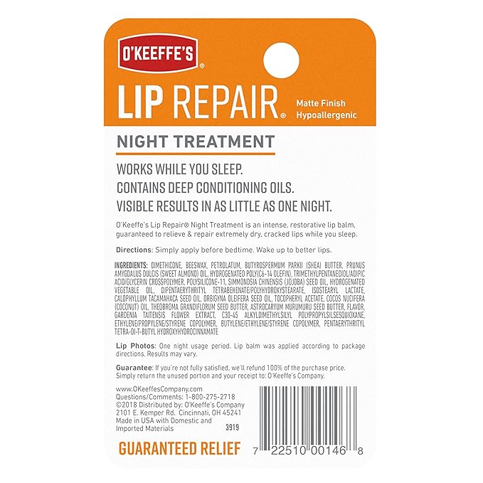 O'Keeffe's Lip Repair Night Treatment Lip
