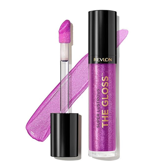Revlon Super Lustrous Lip Gloss, Non-Sticky, Hydrating, High Shine Finish, 230 Sugar Violet, 0.13 oz