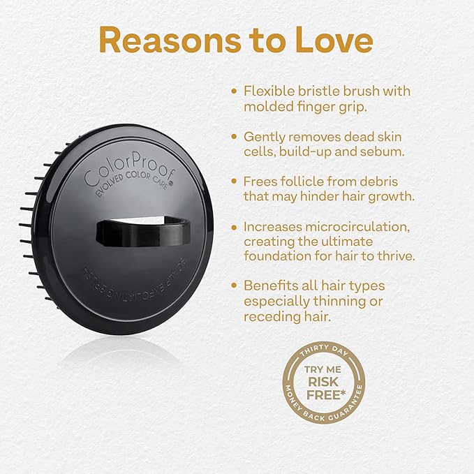 Colorproof Scalp Brush for Thinning Hair, Scalp Exfoliator Brush for Thicker-Looking Hair — Encourages Hair Growth & Removes Buildup