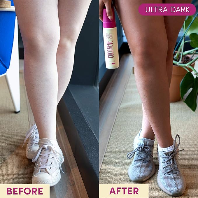 Coco & Eve Sunny Honey Bali Bronzing Bundle (Ultra Dark). All Natural Sunless Tanning Mousse. Instant Self Tanning Lotion with Bronzer, Mitt Applicator and Kabuki Brush.