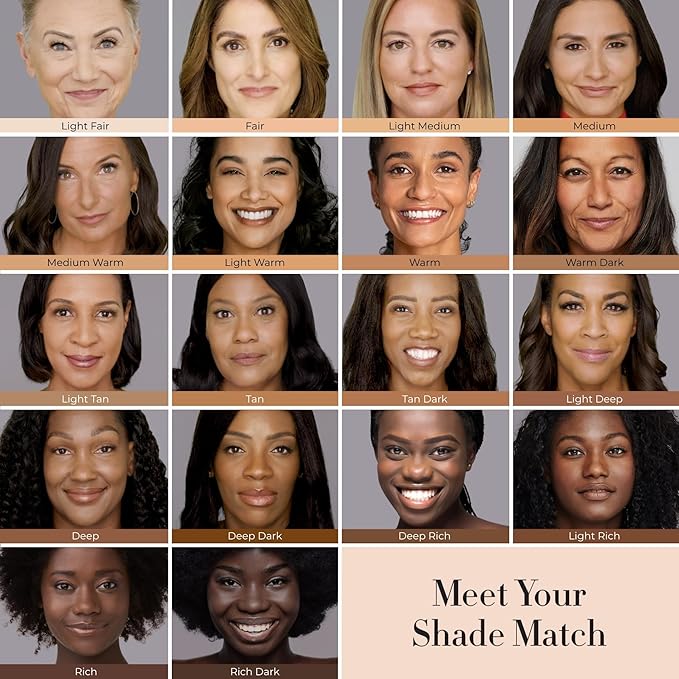 LUMINESS Silk Airbrush Spray Foundation & Buffing Brush Medium Warm)