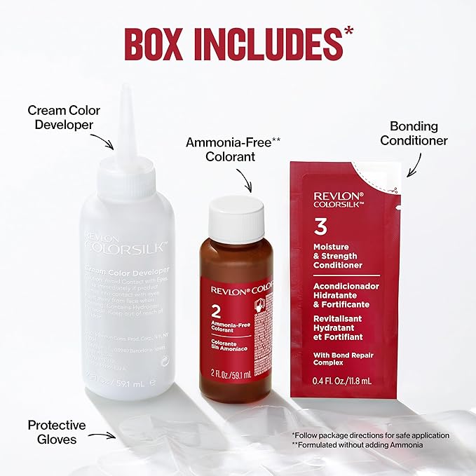 Revlon ColorSilk with Bond Repair Complex, Blonde Permanent Hair Color, 100% Gray Coverage, Ammonia Free Hair Dye, Vegan Keratin, 81 Light Blonde (Pack of 3)