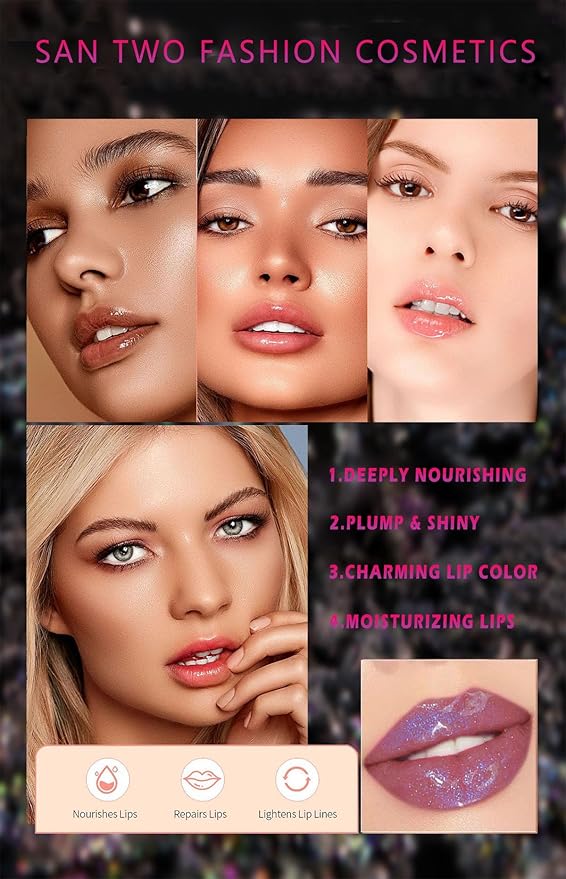 Magic Color Changing Lip Oil,Long Lasting Moisturizing Cosmetic Lip