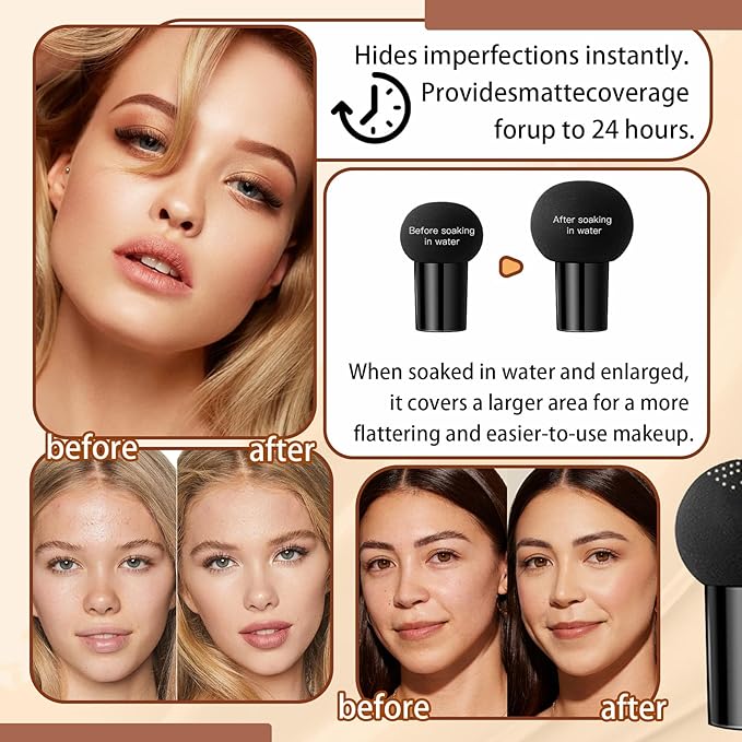 Mushroom Head Air Cushion CC Cream Foundation Makeup,Moisturizing