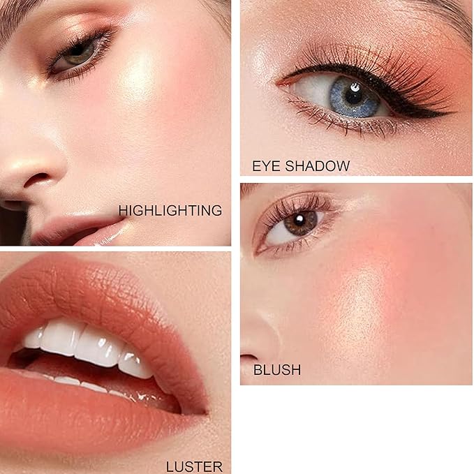 Heart Blush Stick, Matte Rouge Stick, Cheek Contour (01#, 0.) 21 OZ