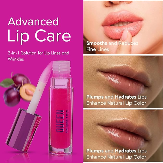 Queen Cosmetics Lip Plumper Gloss, 0.5 Long