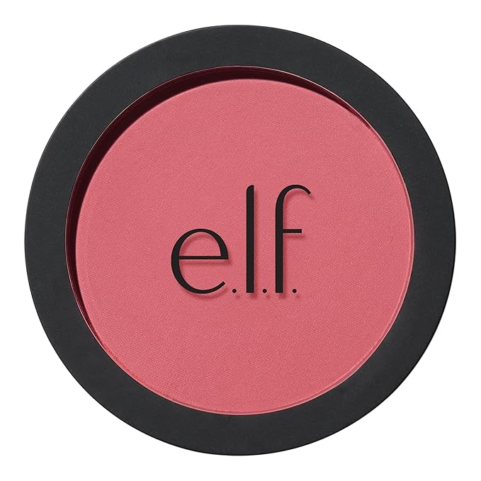 e.l.f. Primer-Infused Matte Blush, Long-Lasting, Lightweight & Buildable Powder Blush, Delivers A Matte Finish, Vegan & Cruelty-Free, Always Tempting