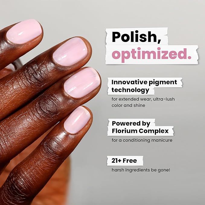 LONDONTOWN lakur Nail Polish - Chip-Resistant, Non-Toxic, Conditions & Hydrates Nails | Glossy Neutral Magnolia Haze Creme, 0.40 fl oz