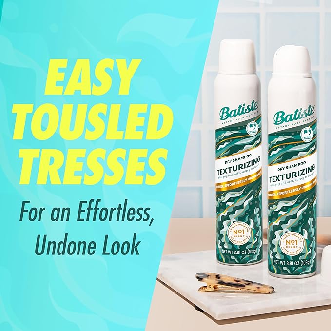Batiste Texturizing Dry Shampoo, Refresh and Add Grip and Texture for Beachy Tousled Hair, 3.81 oz