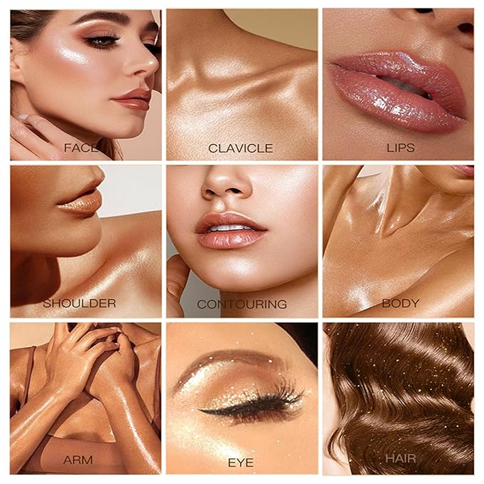 Shimmer Body Oil-Pearl White Face Brighten Glow Pearl