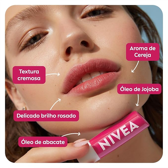 NIVEA Cherry Shine Lip Moisturizer Deep