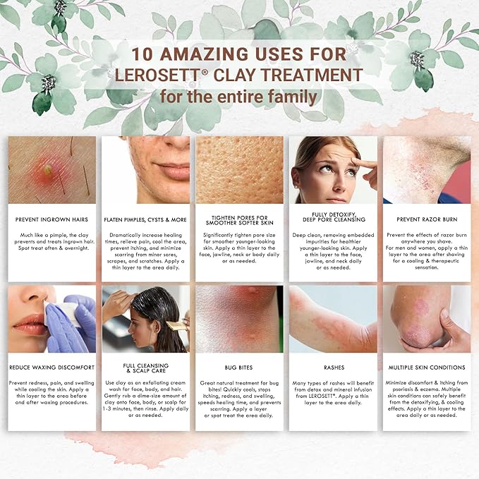 Lerosett facial clay for acne,